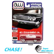 CHASE ！Auto World 1:64 1962 Chevy Impala SS 409 Convertible