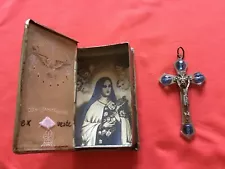 Ancient relic of St. Therese of the Child Jesus from the clothes with silver box