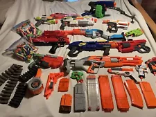 Nerf Gun Lot w/Accessories - FREE SHIPPING!!