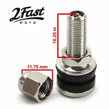 Chrome Tubeless Straight Valve Stem Motorcycle Custom Street Sport Bike 151402 (For: 2016 Triumph Scrambler)