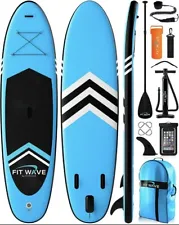 Inflatable Stand Up Paddle Board And Premium Accessories -Two Colors Blue