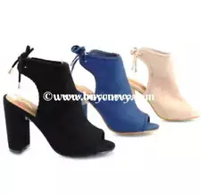 SALE!! SHOES {Elegant Collection} Black Peep-Toe Booties with Heel