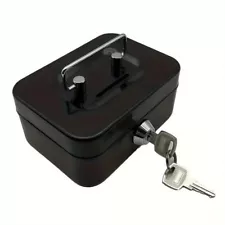 Metal Money Safe with Lock and Keys Secure Coin Storage Box for Valuables