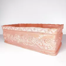 Vintage 12" Terra Cotta Planter Box Made for FTD Resin Rectangular Made in USA