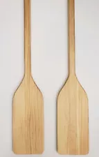 NEW-2- Economy Wood Boat Canoe Paddles Set of 2 Ready to Use! CHOOSE SIZE