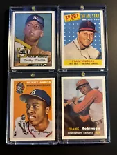 MICKEY MANTLE ROBINSON MUSIAL AARON LOT (4) 1991 TOPPS PROMO BASEBALL CARDS