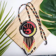 MMIW Handmade Beaded Medallion Necklace For Women, Gift For Her - SALE 50% OFF