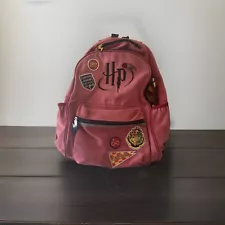 Harry Potter Gryffindor Burgundy Red Backpack patches Book Bag School Bag