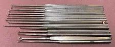 ⭐LOT OF 15 ⭐ Miltex + Stainless Surgical Ear Curette Instruments For ENT