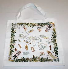 Hawaiian Islands Market Tote Map of the Hawaiian Islands white cotton shopping