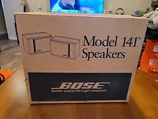 Bose Model 141 Series II Pair of 2 Bookshelf 40 Watt Gray Black Speakers NEW