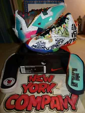 Nike Lebron XI Premium "What The" Black Lava/Silver Ice-Glxy Bl 650884 400