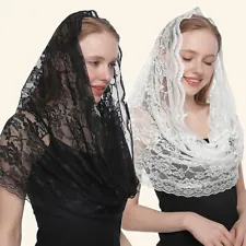 New Women Church Wedding Mantilla Lace Mass Head Covering Catholic Chapel Veil☆