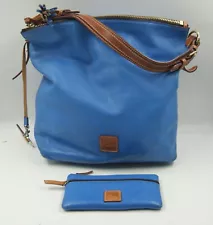 Dooney & Bourke Mckenzie Women's Handbag Blue Leather Tassel Shoulder Hobo Bag