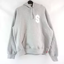 Supreme "$" Dollar Sign Patch Hooded Cotton Sweatshirt In Grey - Size Small