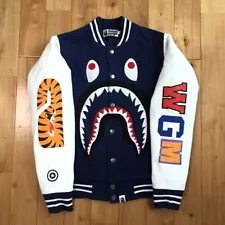 BAPE SHARK SWEAT VARSITY JACKET A Bathing Ape Size S