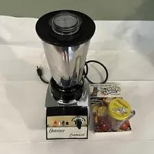 Retro Chrome Osterizer Commercial Blender 352-61J Vintage Stainless Steel Tested