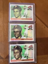 baseball card lot 1998 Topps Roberto Clemente Reprint Rookie Refractors Lot Of 3