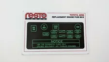 1984-87 Toyota Corolla AE86 Engine Bay Fuse Box Cover Reproduction Decal