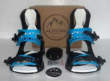 New ListingWOMEN'S ALTITUDE RIDER SNOWBOARD BINDINGS 4X4 BURTON 3D & EST BLACK/BLUE L/XL