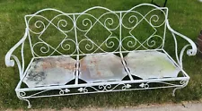 Vintage Meadowcraft Wrought Iron Patio Sofa Garden Furniture