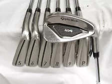 Used TaylorMade M4 Iron Set 5-AW KBS Max Stiff Flex Steel Shafts m 4 m-4