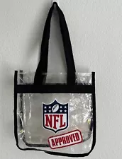 NFL Approved Clear Plastic Tote Bag Open Top Stadium Concert 12 X 12 X 5 nch