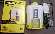 RYOBI P2860 4 GAL 18V CORDLESS BACKPACK CHEMICAL POWER SPRAYER TESTED