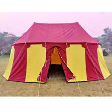 WEEKEND SALE Medieval R &Y Burgundian 6x4 M Functional Water Proof Camping Tent