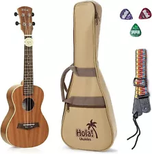 Hola! Music HM-124LFT+ Deluxe Series 24" Left Handed Concert Ukulele Bundle