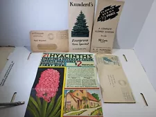 Vintage Seed Company Advertising Pamphlet AND Matching Lettergram Hyacinths