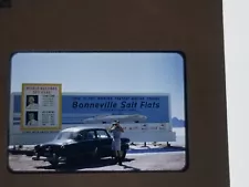 Great c. 1955 Bonneville Flats Utah Billboard 35MM Amateur Slide