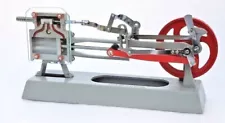 Steam Engine Model Working Piston, Slide Valve and Link Motion Section Free ship