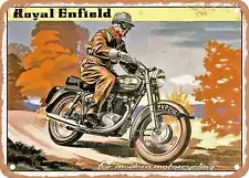 METAL SIGN - 1957 Royal Enfield for Modern Motorcycling Vintage Ad