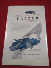 1950 Kaiser Frazer Vagabond Henry J 6 3/4 " x 10" sales add Excellent Original