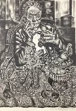 Ivan Albright Original Lithograph Self Portrait 20 SIGNED 1948