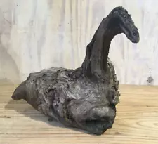 Naturally Formed Weathered Driftwood Duck Shaped Figure Sculpture Art