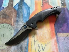 Spyderco Brend/ Pirela Mamba Flipper, S30V Satin Blade, Carbon Fiber Handle