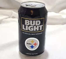 Bud Light Pittsburgh Steelers EMPTY Single Can NFL Kickoff Brewing Beer