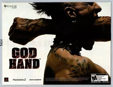 God Hand Playstation 2 PS2 Clover Studio Game Promo 2006 Full Page Print Ad