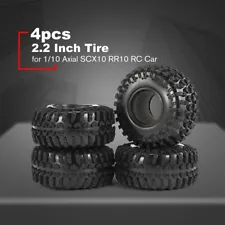 4pcs 2.2" 130MM Rc Rock Crawler Rubber Tires Tyre 1/10 For TRX6 TRX4 SCX10 90046