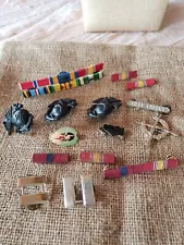 Military Various Lot 14 Pieces 2 Pieces Sterling Silver Buying As Is Only