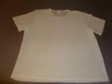 SALE! Ivory Lace Front Lined Short Sleeve Top by Jlu-size 2X