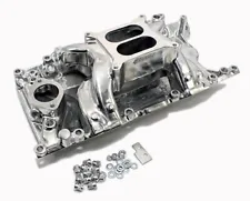 Small Block Mopar Polished Aluminum Air Gap Style Intake 318 340 360 5.9 Magnum