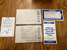 1996 Honda Accord Sedan owners manual & Good Year Tire Advertisement