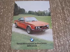 Original Brochure BMW 3.0 CSL RHD City Package City Package, 1972, Very RARE!