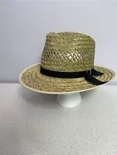 Sunset Straw Boater Hat Mens Size XL Made in USA