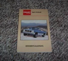 1987 GMC Suburban Jimmy Truck Owner Owner's Operator User Guide Manual