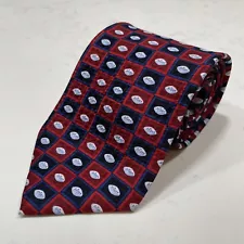 Vintage PFIZER Viagra Promo Men's Necktie Red Blue Novelty Funny Gag Gift SILK