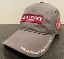 Lund Boats gray maroon Official Owners Club Old 218 Brand Strapback Cap Hat